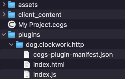 Example folder structure after installing a plugin